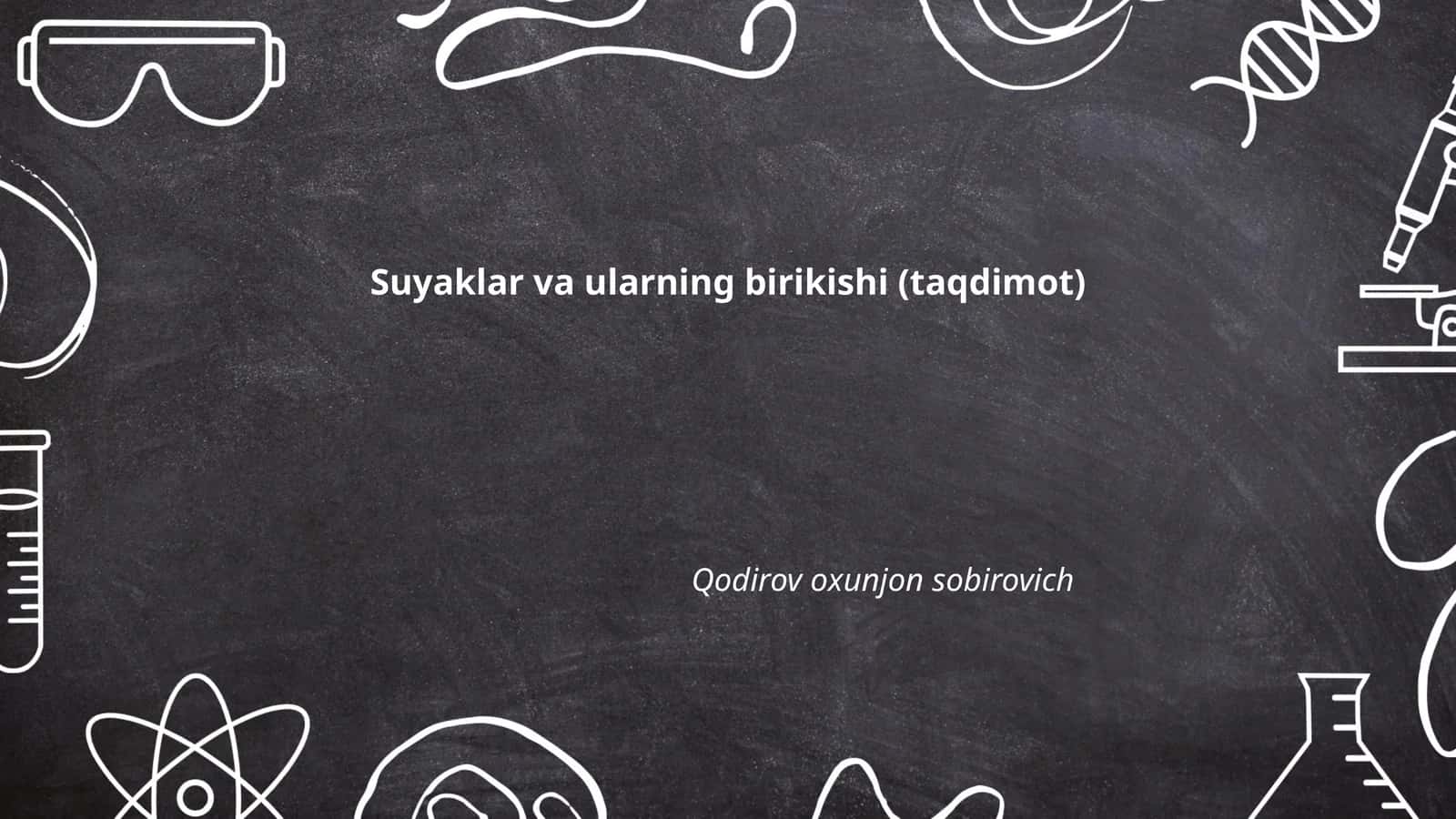 Suyaklar va ularning birikishi (taqdimot)