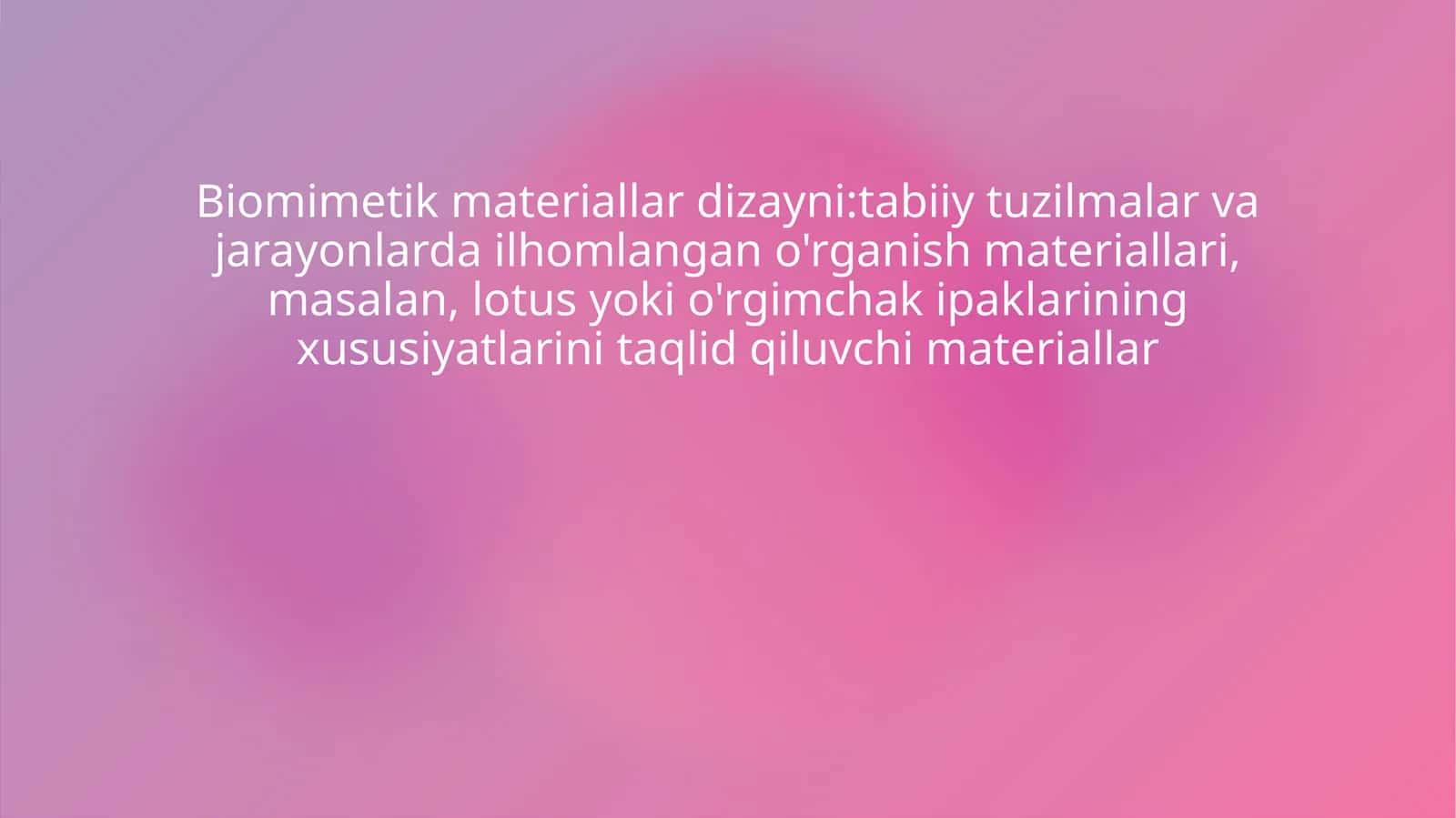 Biomimetik materiallar dizayni