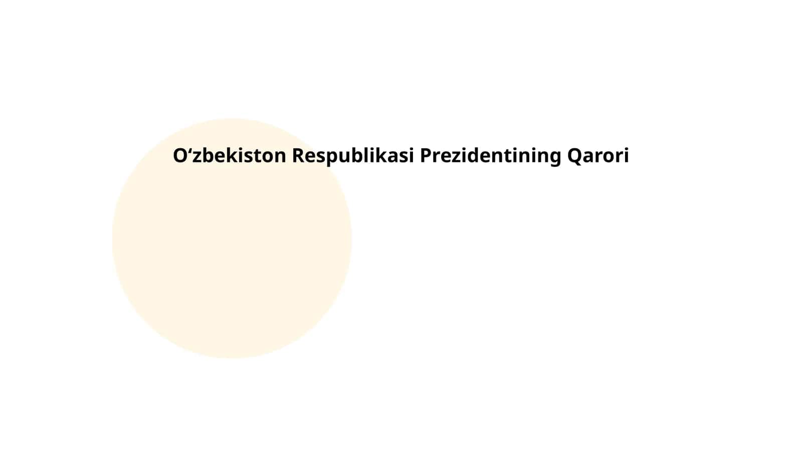 Prezidentning Ijtimoiy Siyosat Qarorlari