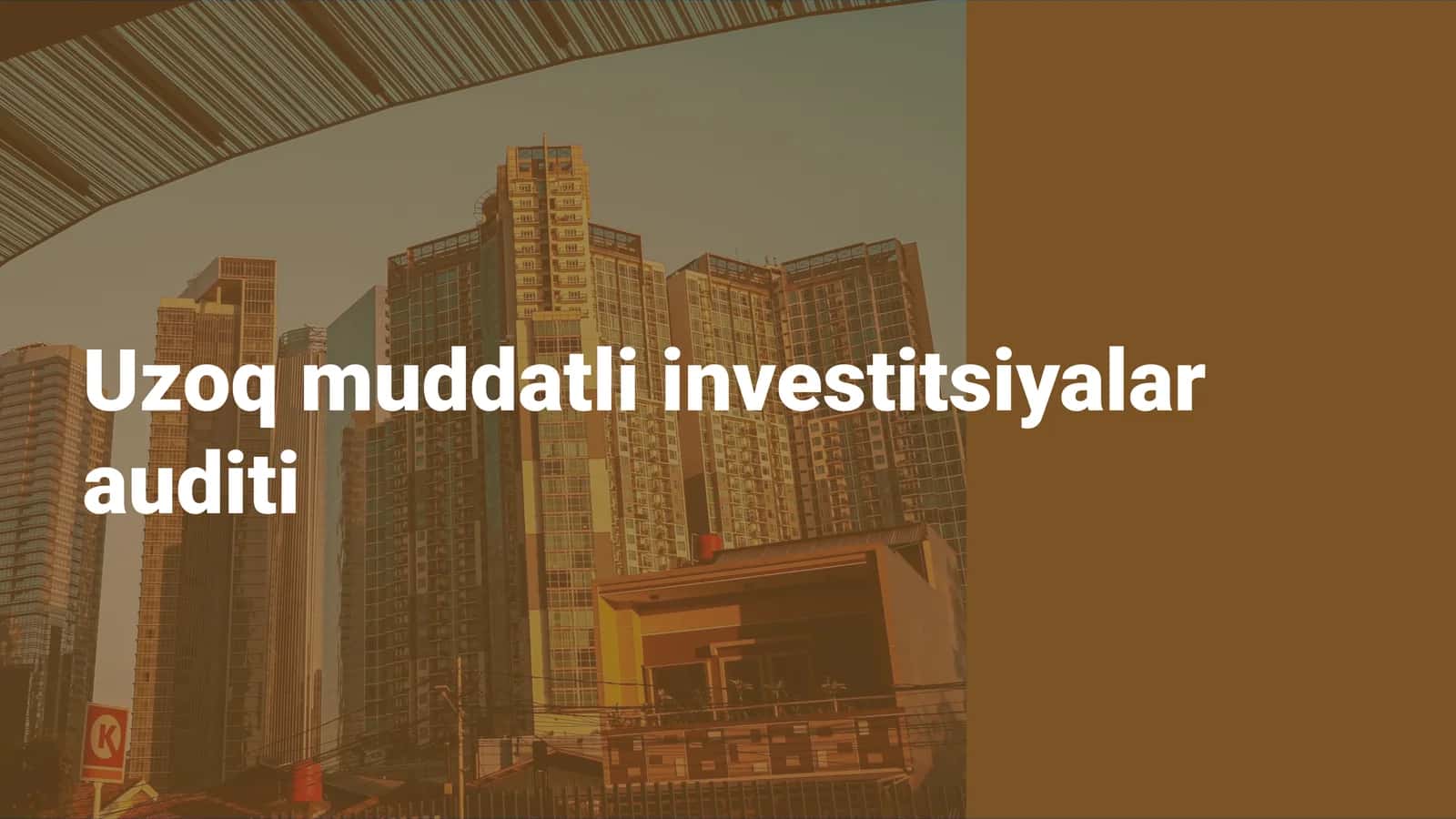 Uzoq muddatli investitsiyalar auditi