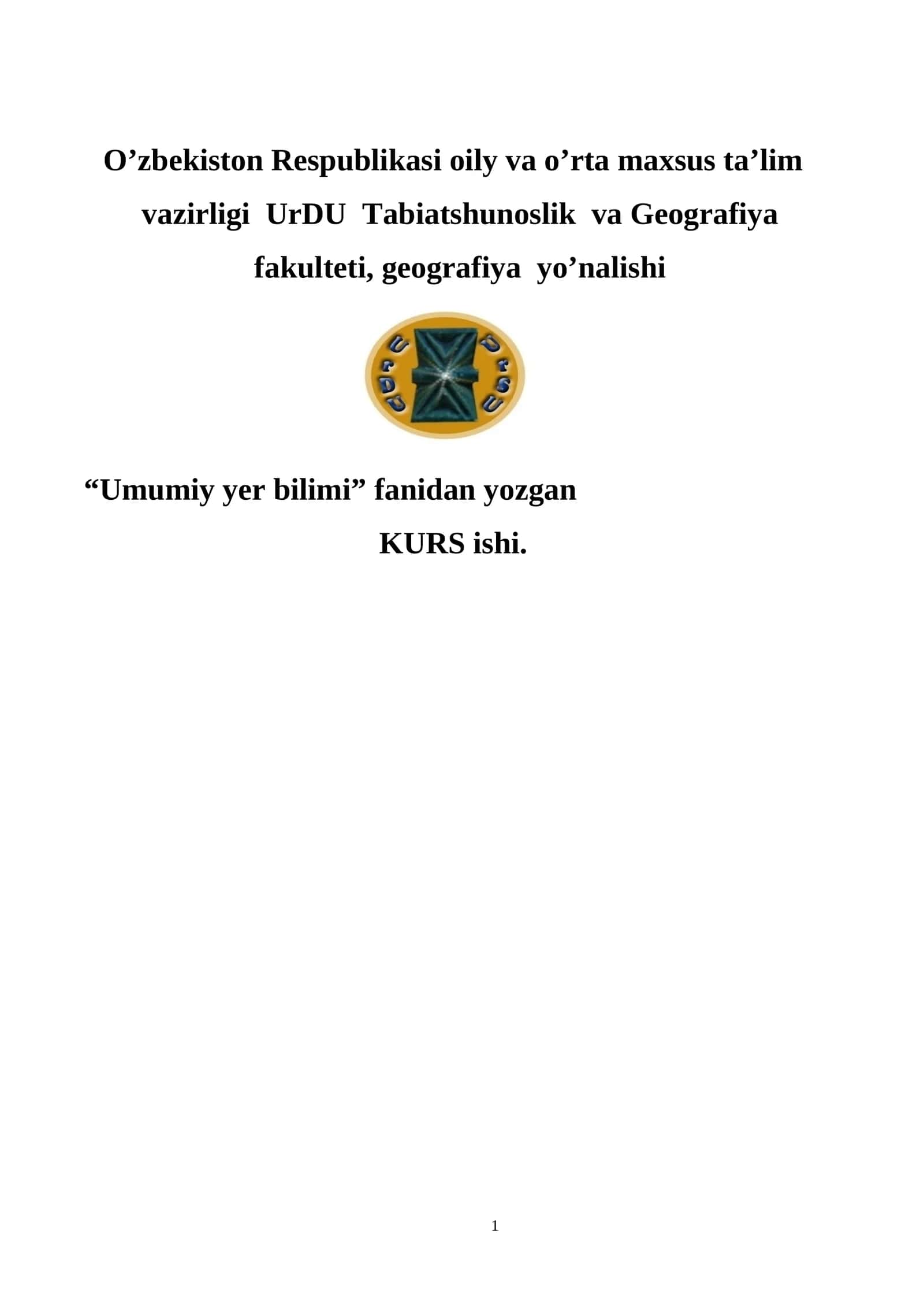 Аtmоsfеrа:uning vertical tuzilishi vatarkibi