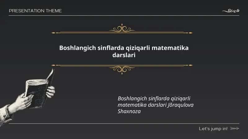 Boshlangich sinflarda qiziqarli matematika darslari