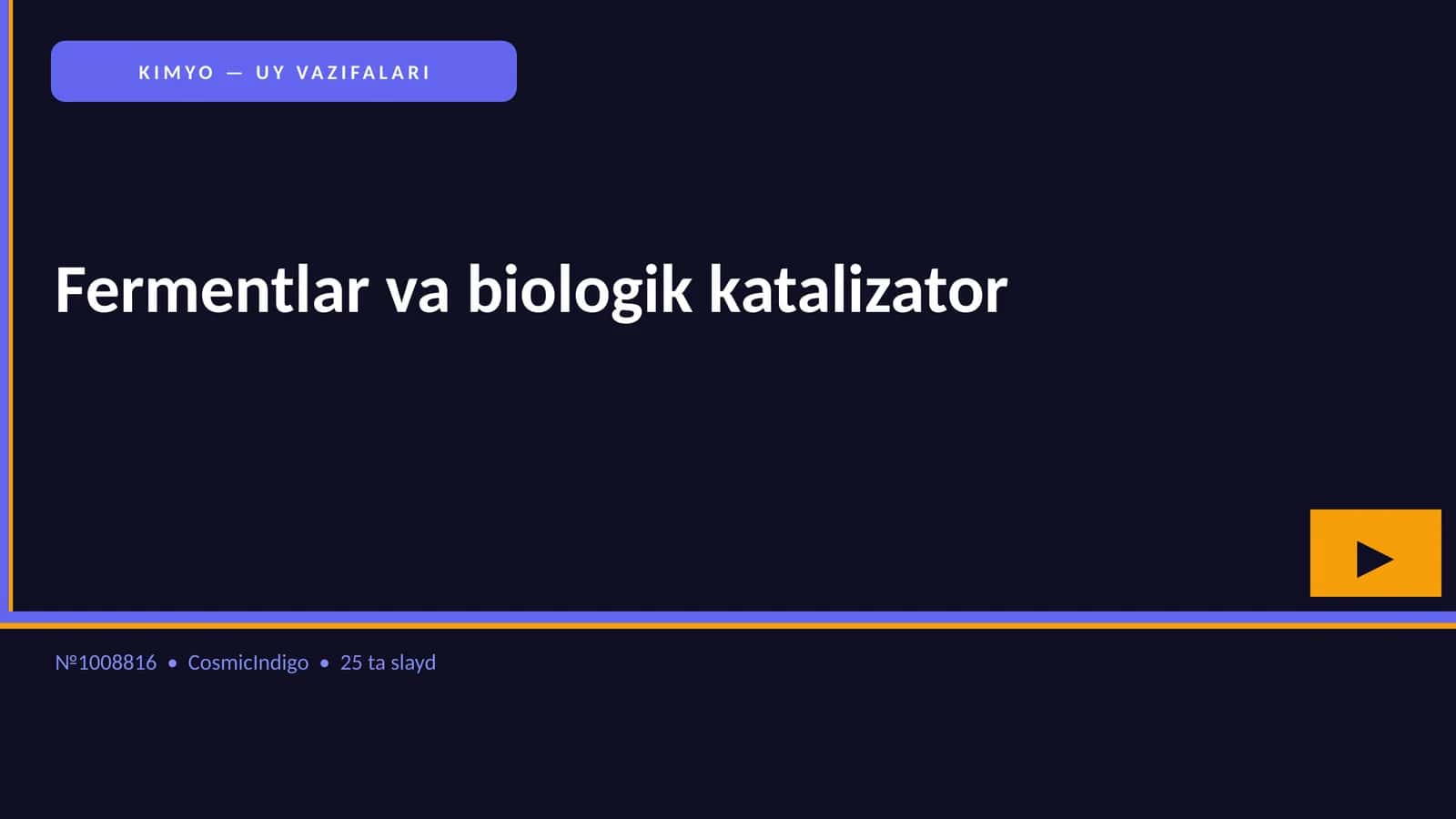 Fermentlar va biologik katalizator