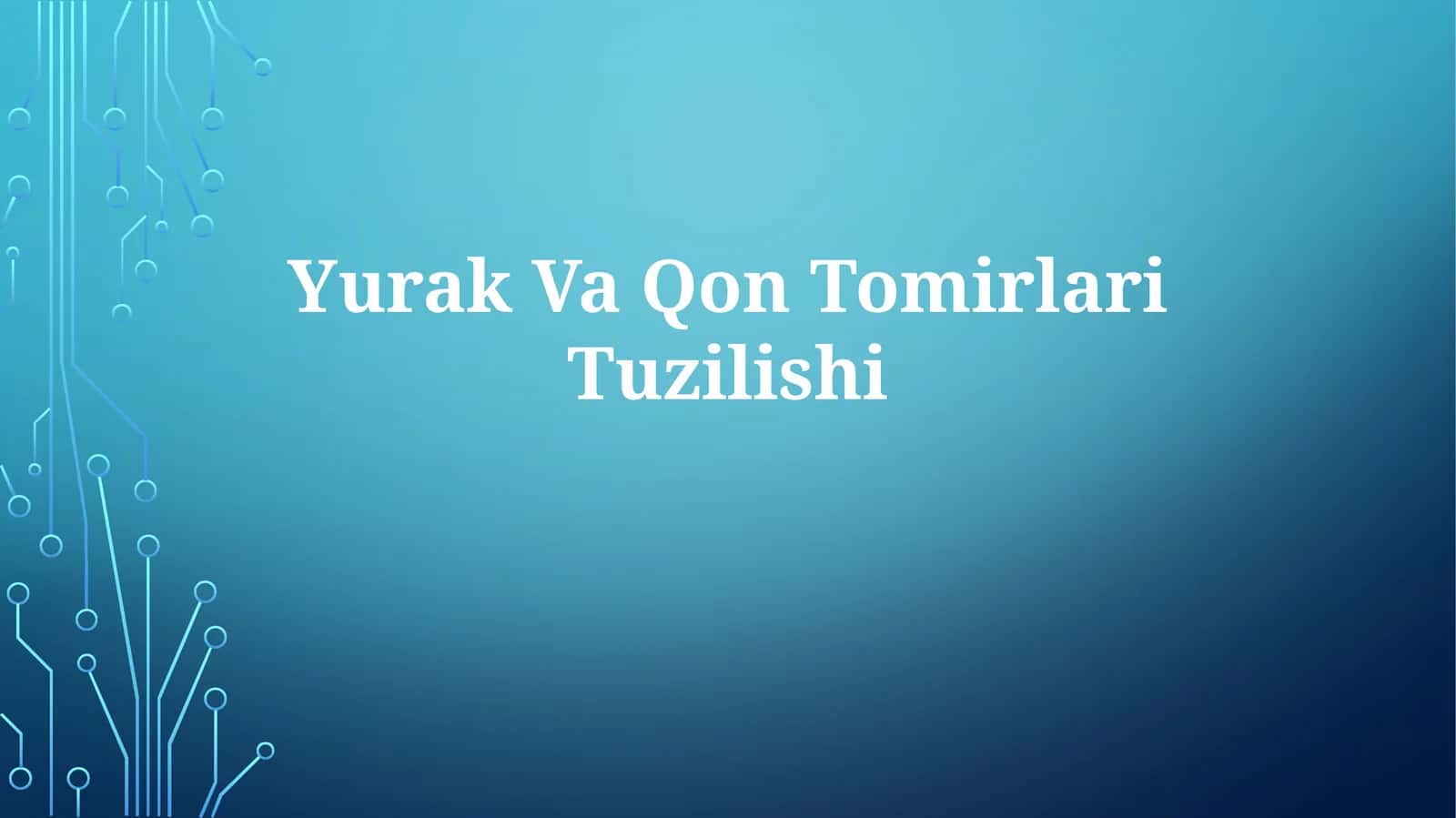Yurak Va QonTomirlariTuzilishi