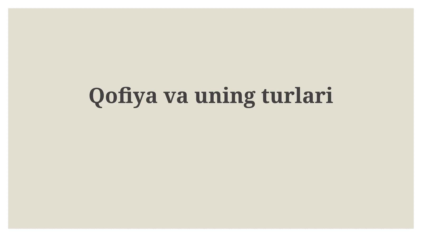 Qofiyavauningturlari
