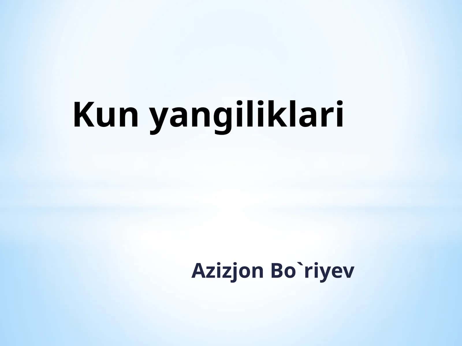 MILLIY VA UMUMBASHARIY QADRIYATLAR UYG‘UNLIGI