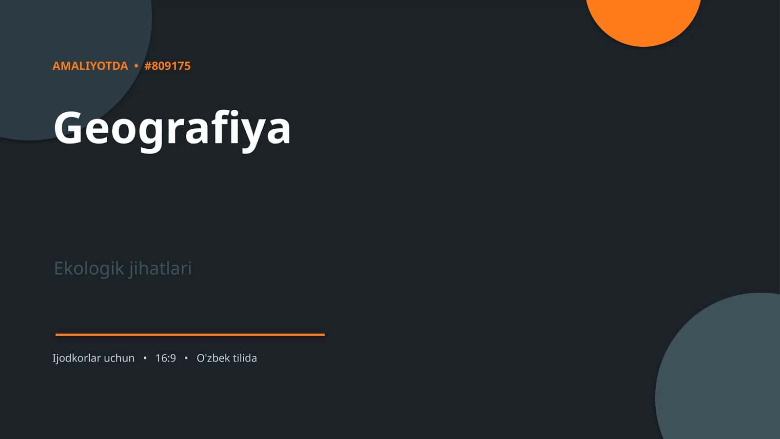 AMALIYOTDA #809175 Geografiya