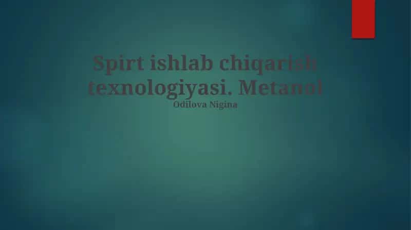 Metanol