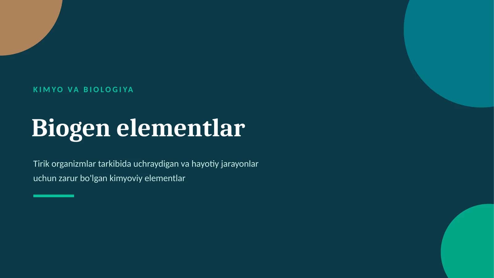 Biogen elementlar