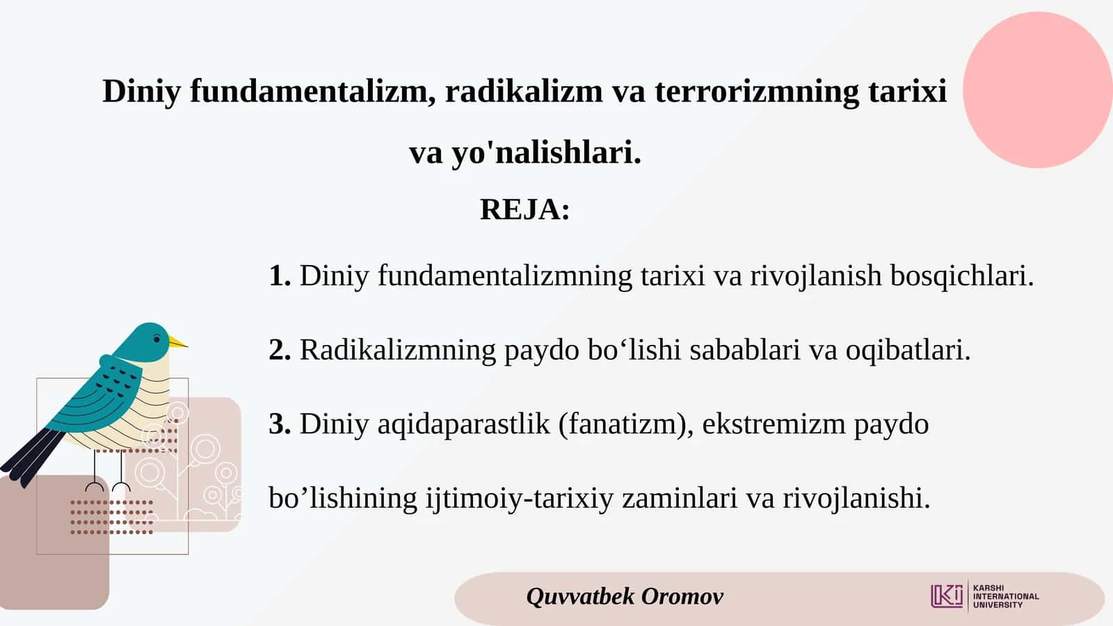 Diniyfundamentalizm, radikalizm va terrorizmning tarixi va yoʻnalishlari