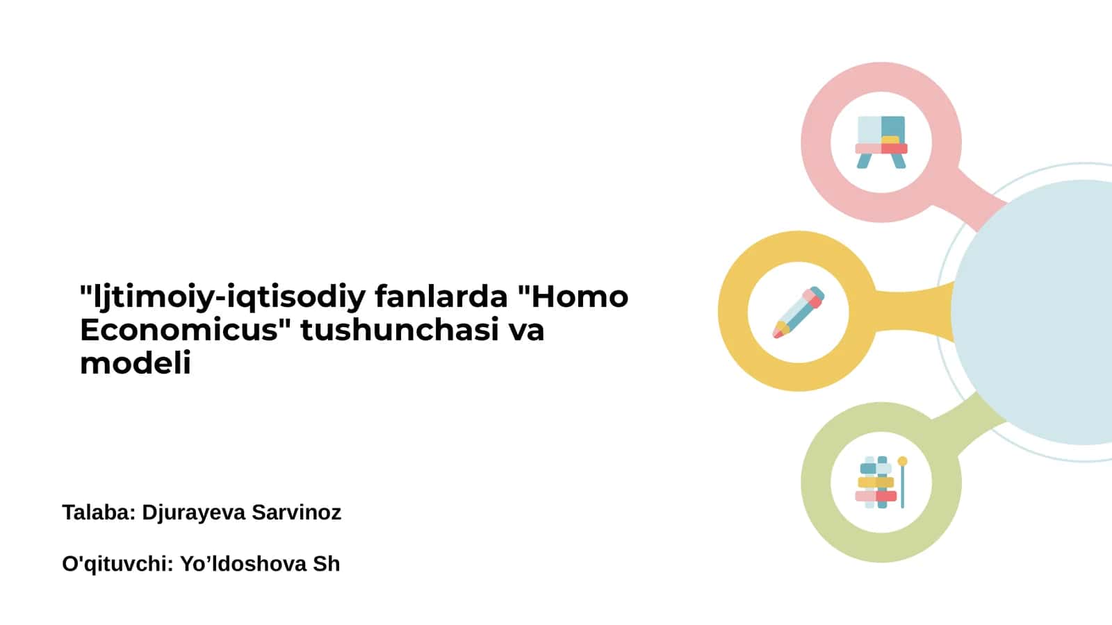 "Homo Economicus" tushunchasi va modeli