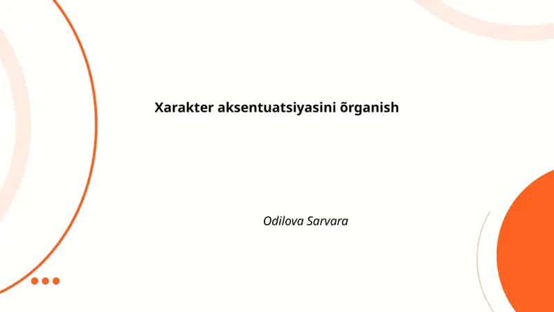 Xarakter aksentuatsiyasini õrganish