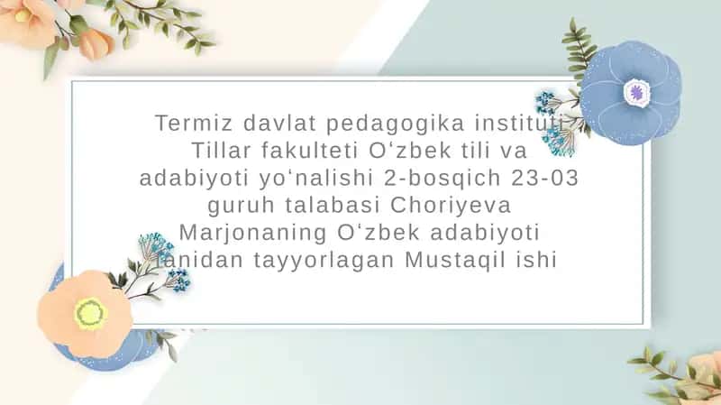 Xoja Ahmad Yassaviyning hayoti va ijodi