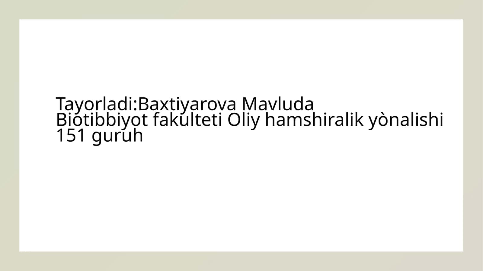 Akusher genekologik bo'limlar sanitariya bakteriologik tekshiruvi va hujjatlariga muvofiq hifz usullarini baholash