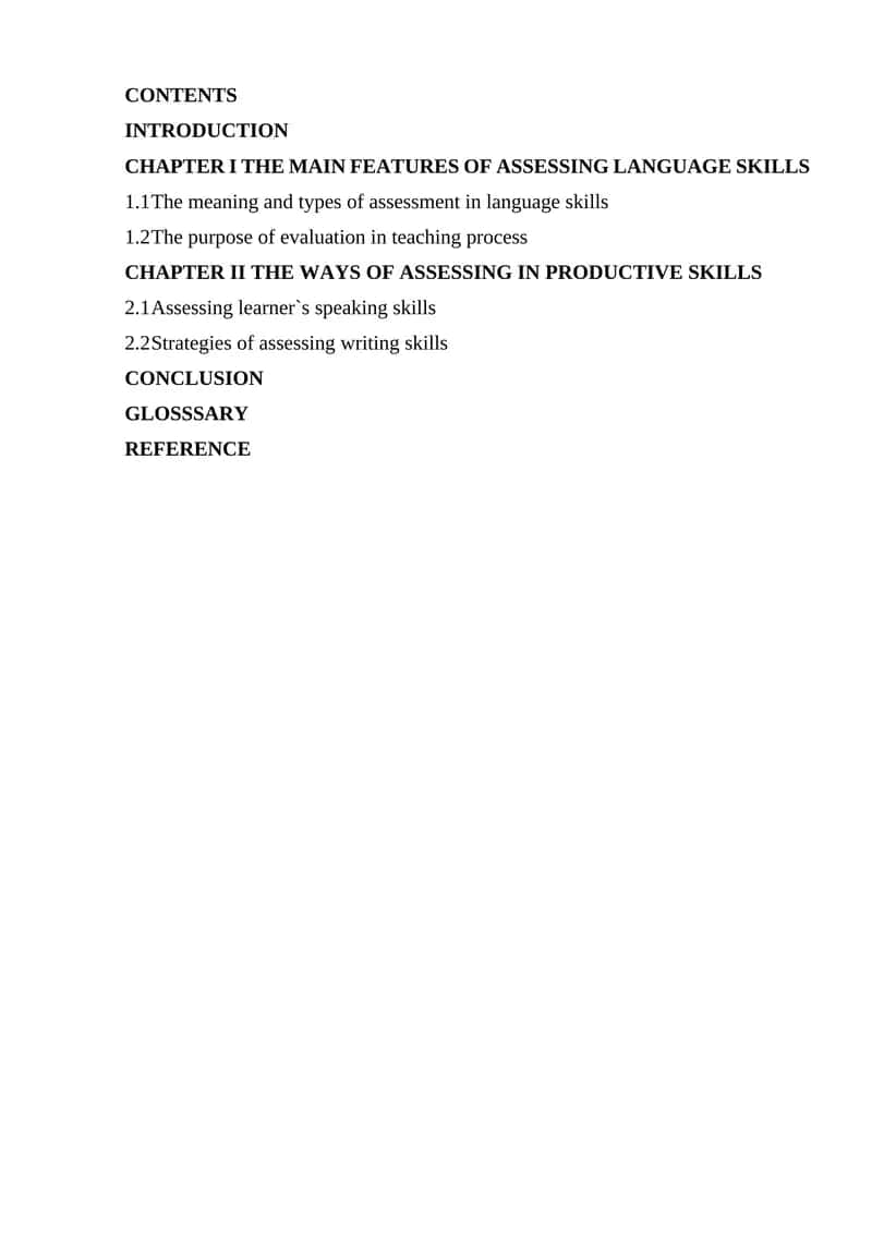 Assessment of Language Skills