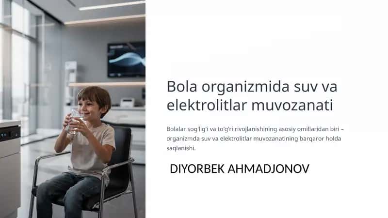 Suv va elektrolitlar muvozanati
