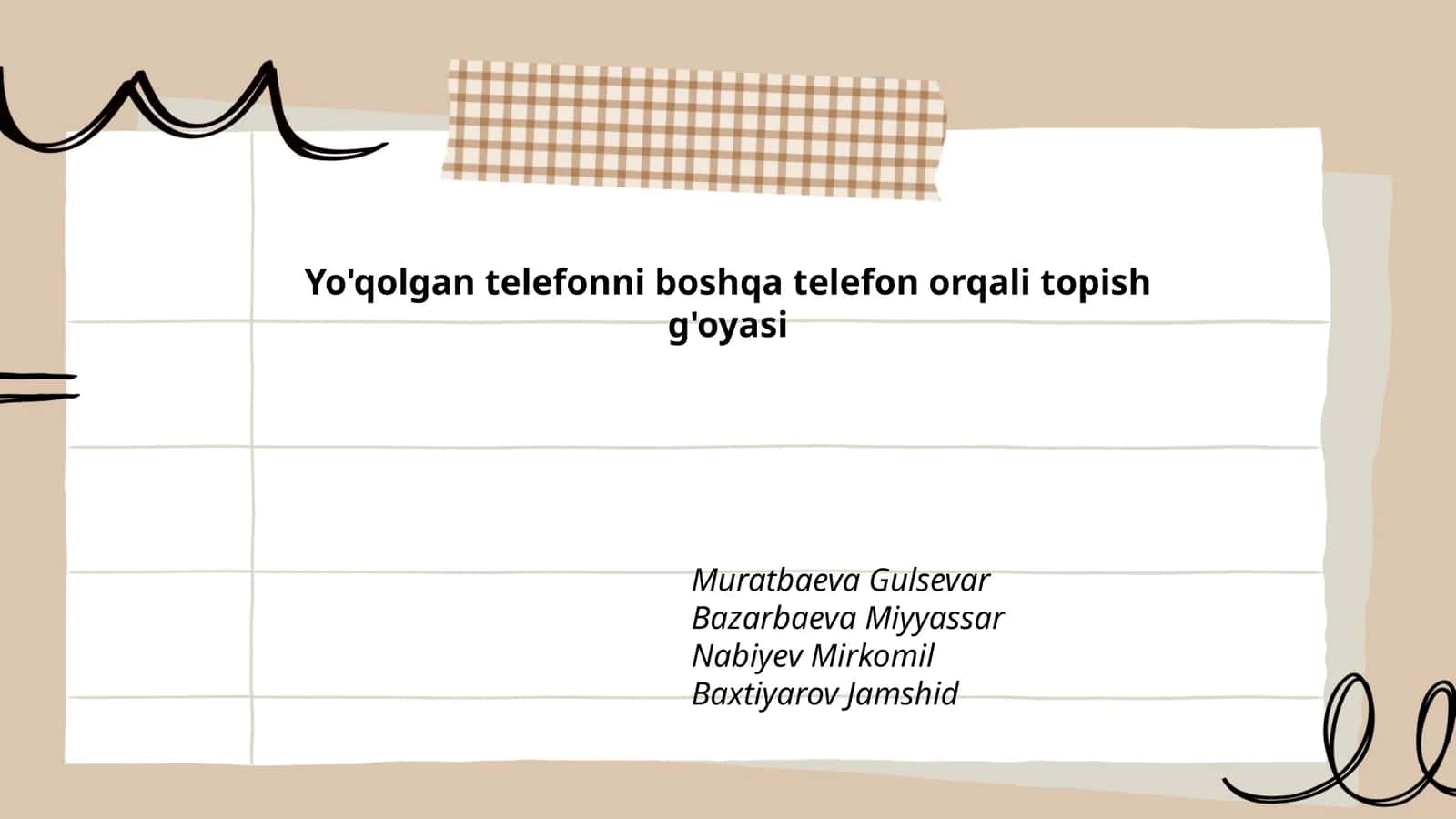 Yo'qolgan telefonni boshqa telefon orqali topish g'oyasi