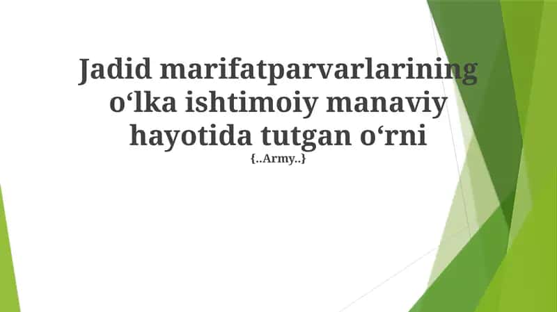Jadidlar ta'lim islohotlari