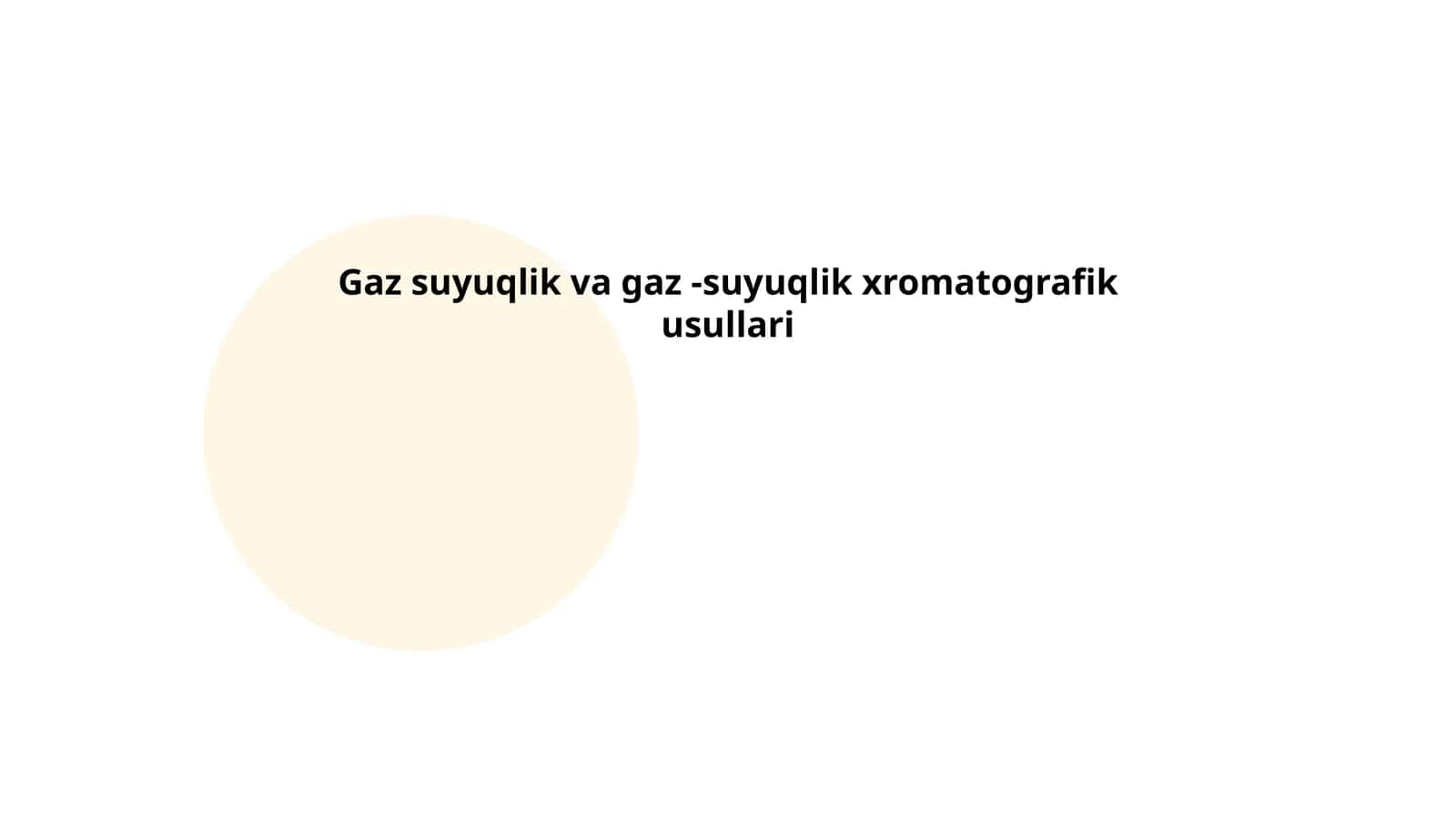 Gaz suyuqlik va gaz -suyuqlik xromatografik usullari