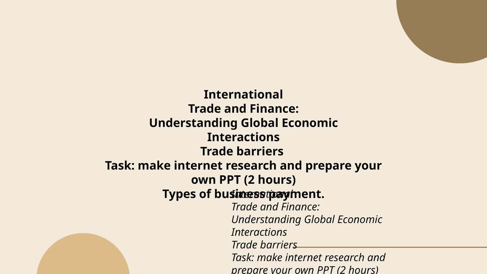 International Trade and Finance: Understanding Global Economic Interactions