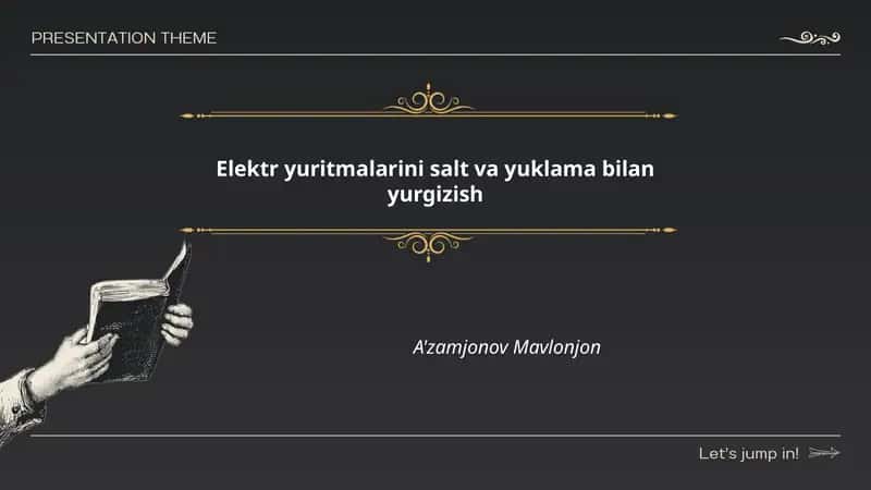 Elektr yuritmalarini salt va yuklama bilan yurgizish