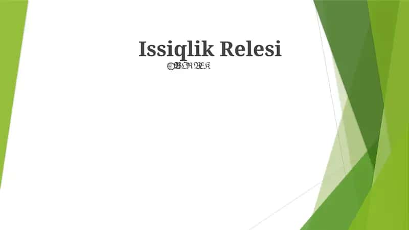 Issiqlik Relesi