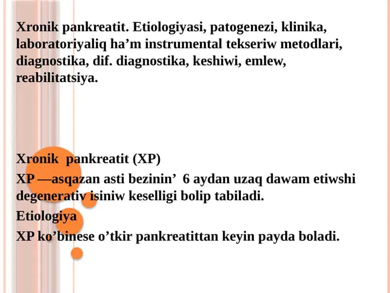 Xronikpankreatit