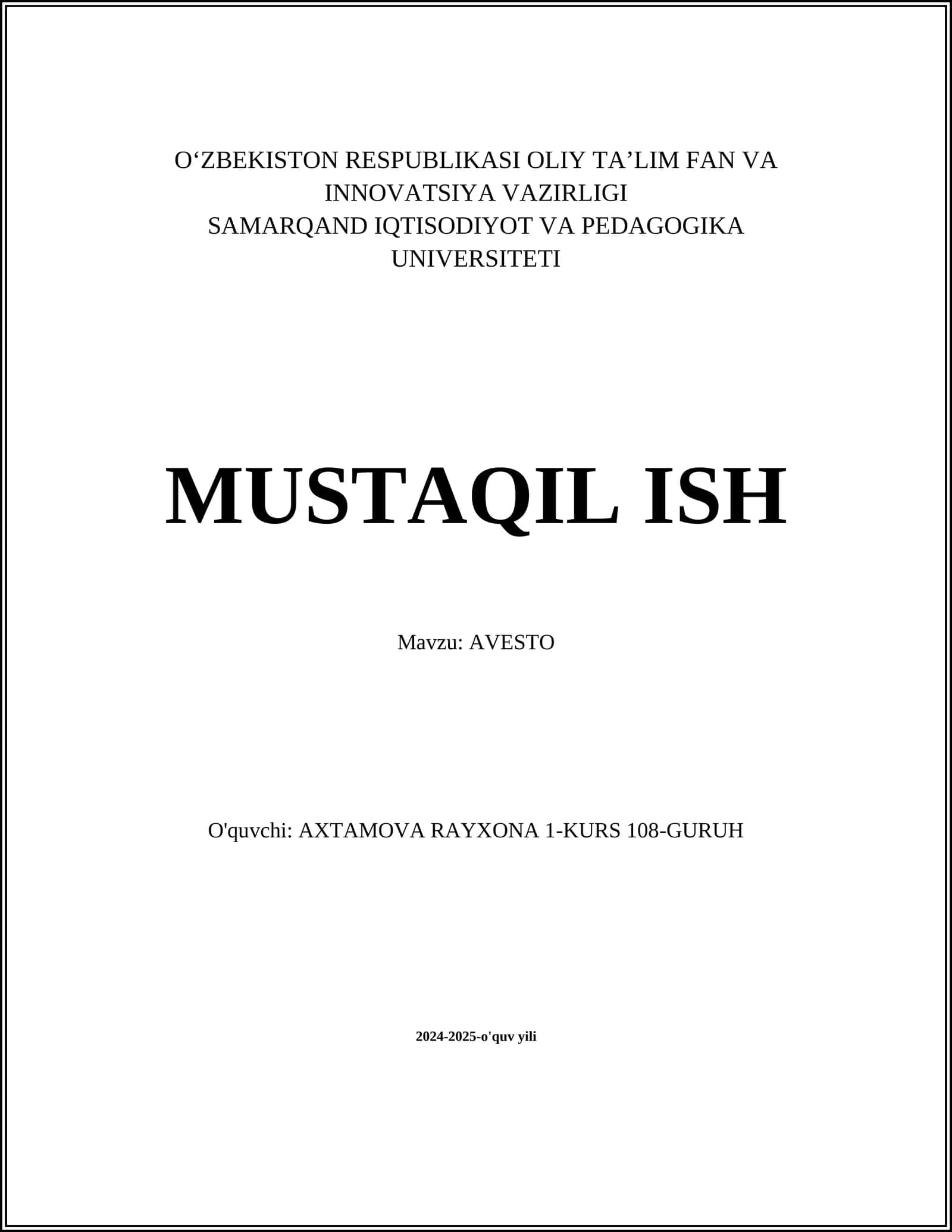 AVESTO