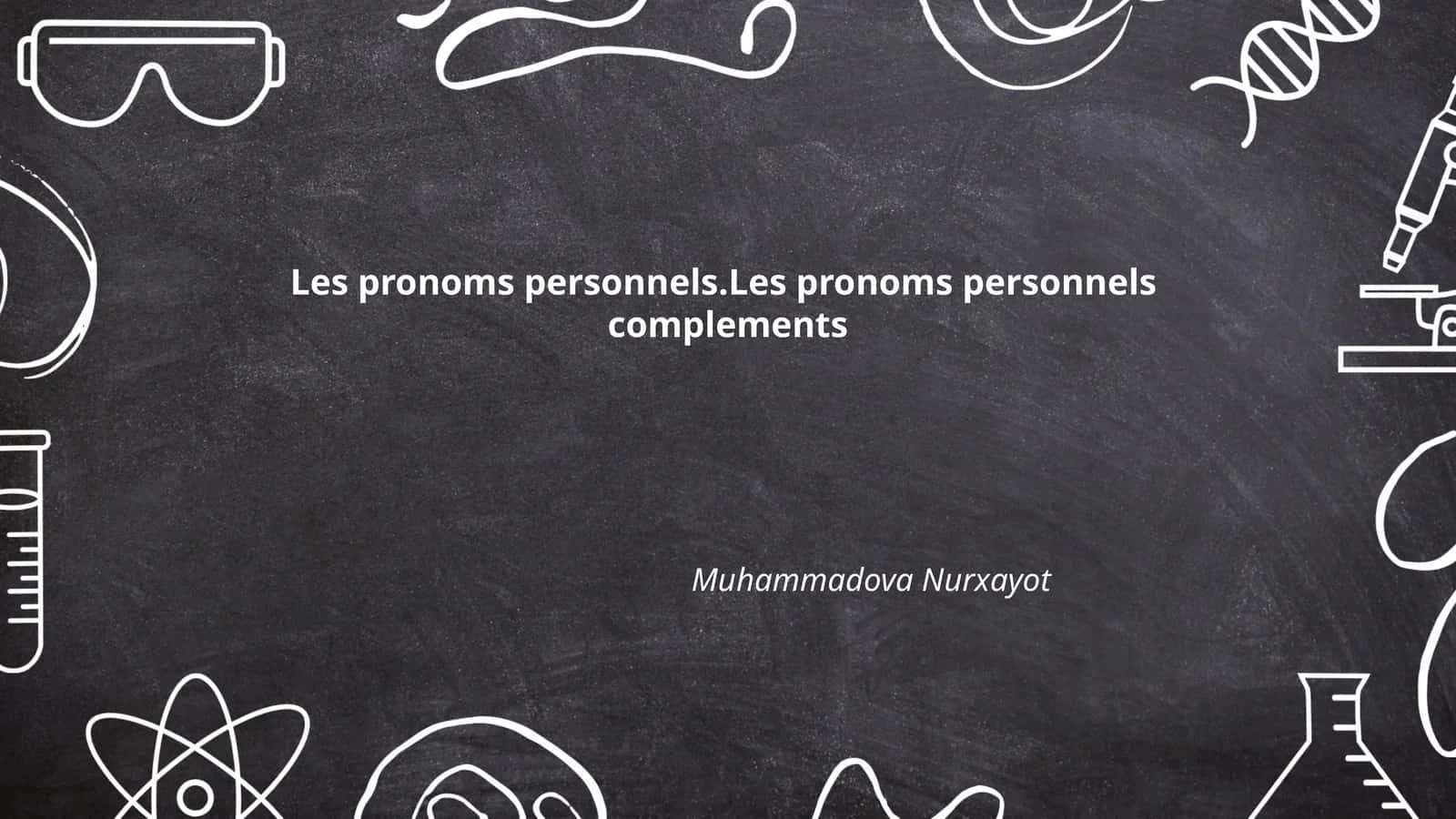 Les pronoms personnels