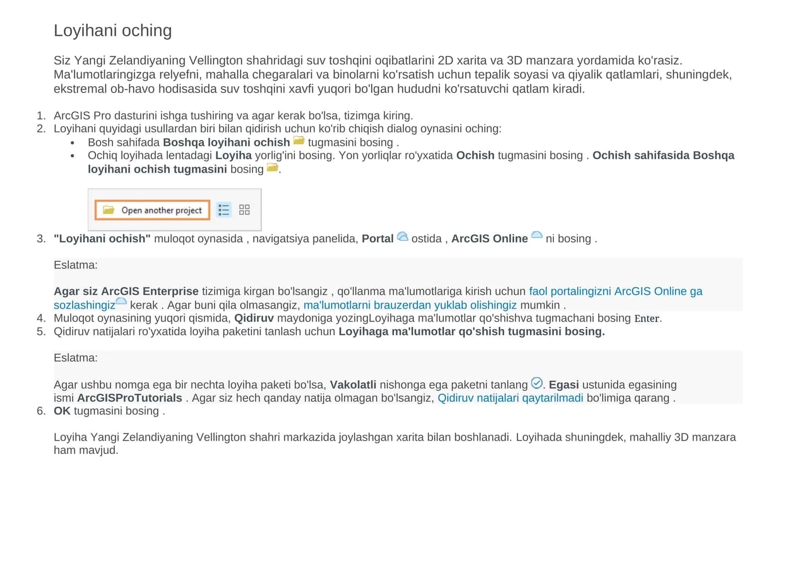 ArcGIS Pro dasturi