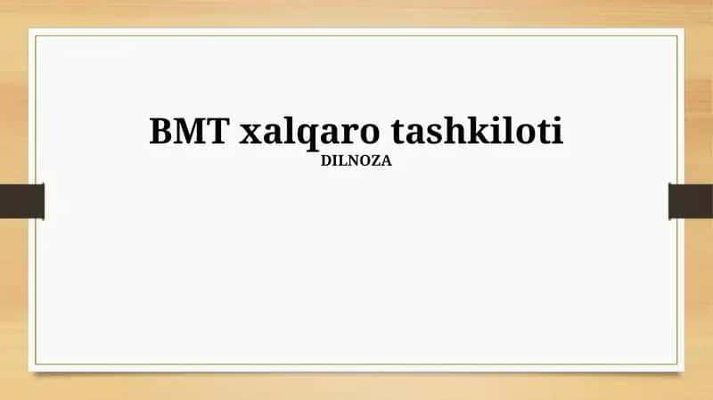 BMT: Tarixi va Rivojlanishi