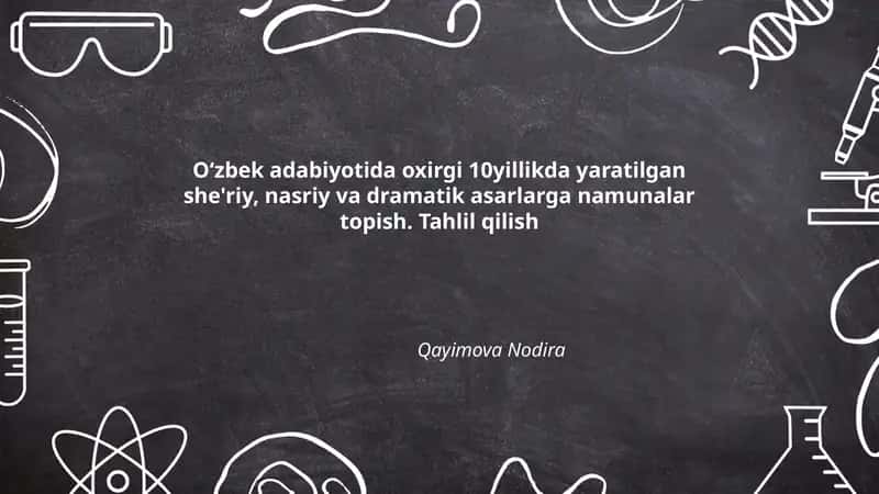 Yangi zamonaviy o'zbek nasrining rivoji va tahlili