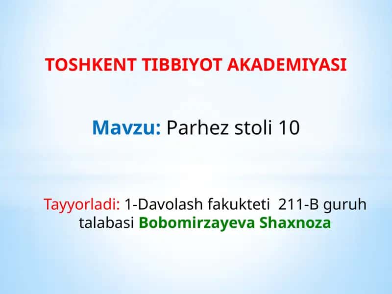 Parhez stoli 10