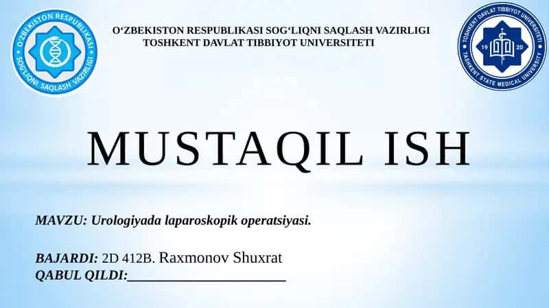 Urologiyada laparoskopik operatsiyasi