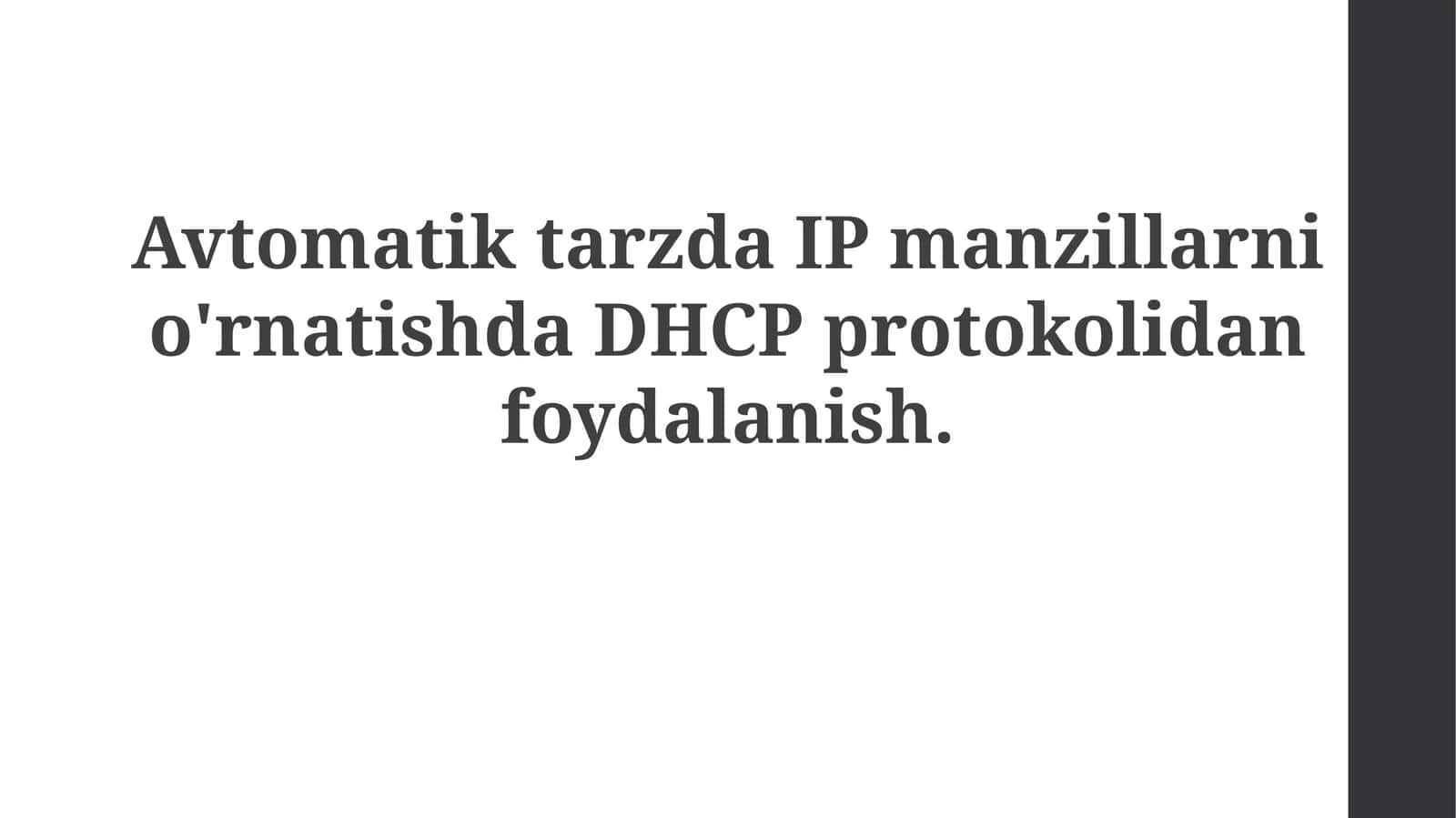 DHCP Protokoli
