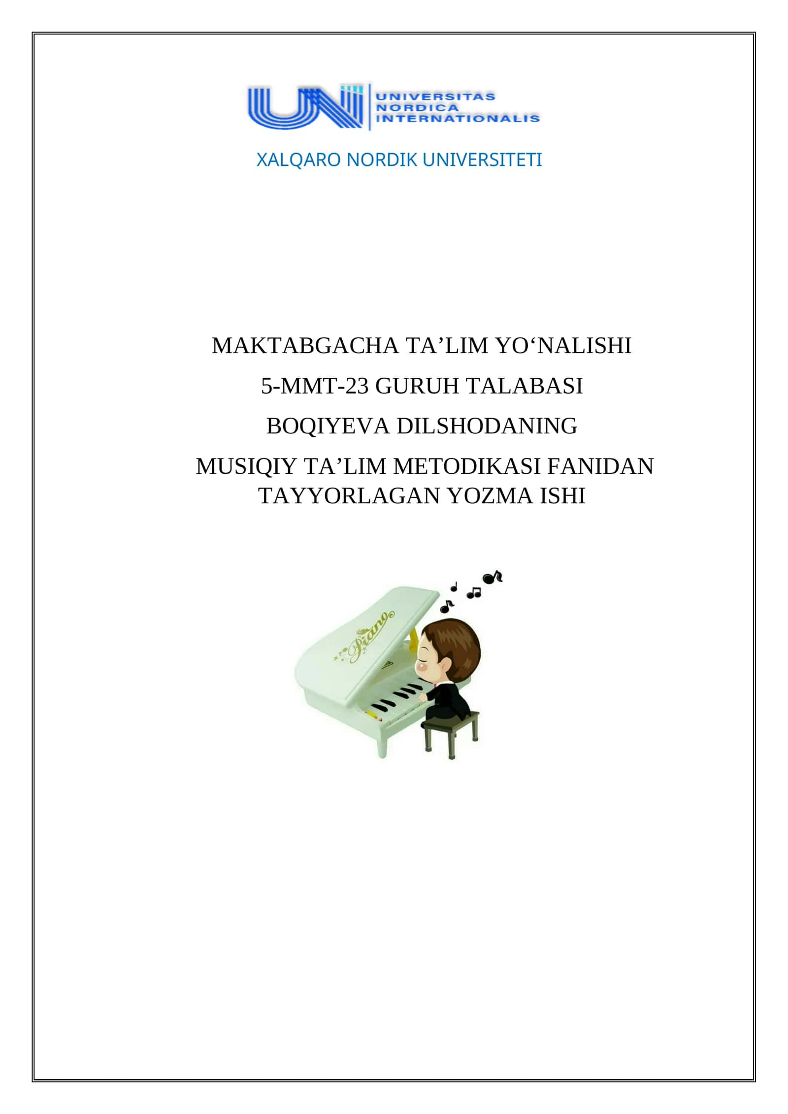 Musiqiy ta'lim metodikasi