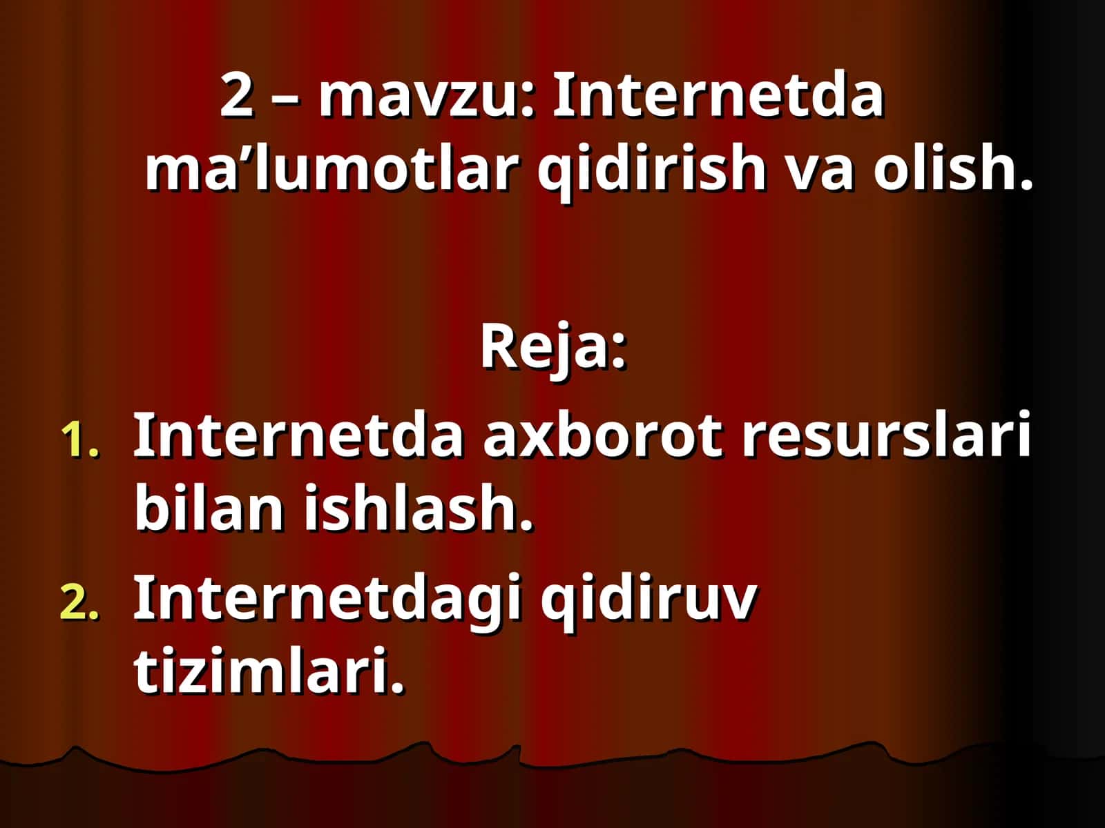 Internetda ma’lumotlar qidirish va olish