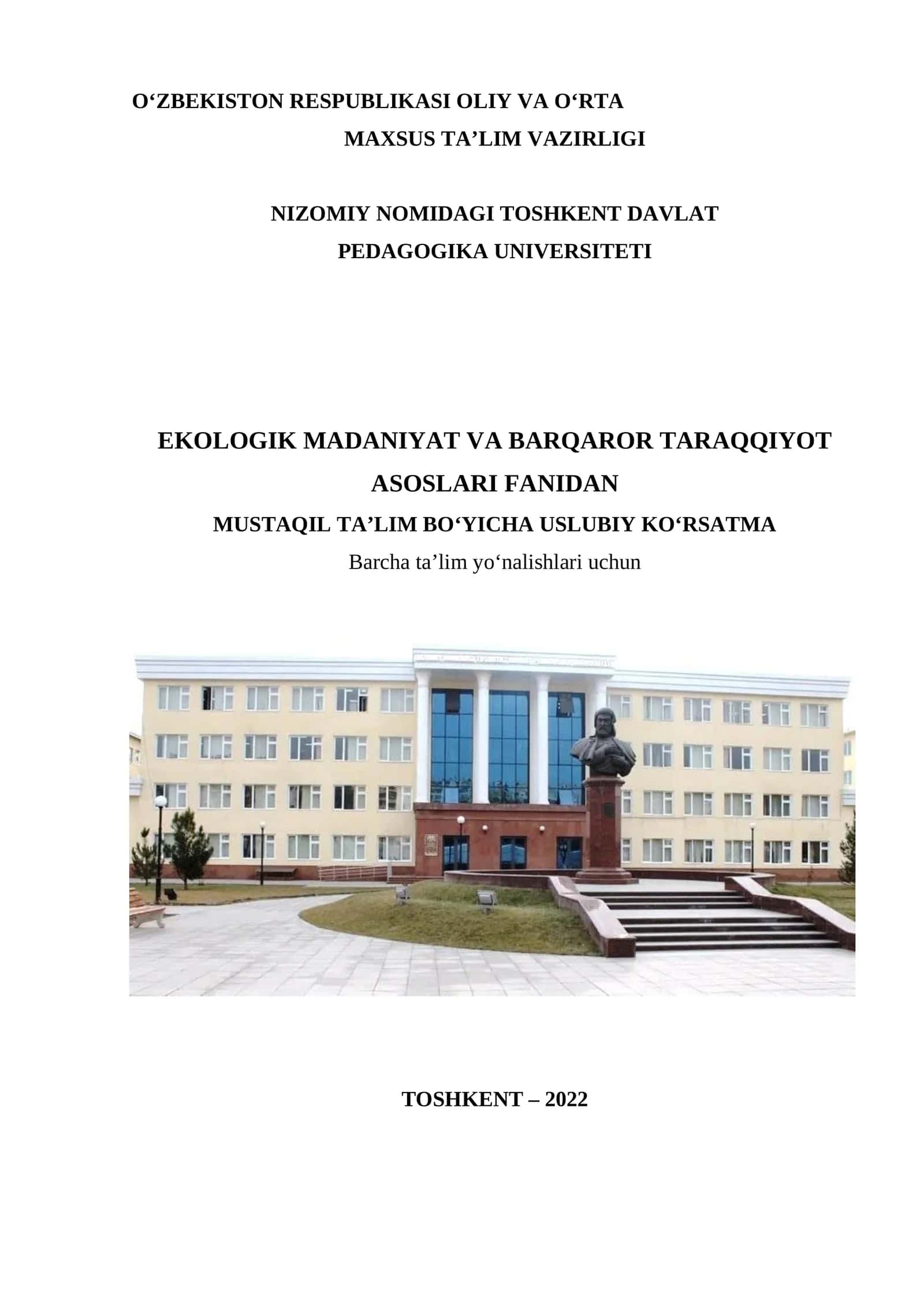 Mustaqil Ta’lim Usuliy Kurs