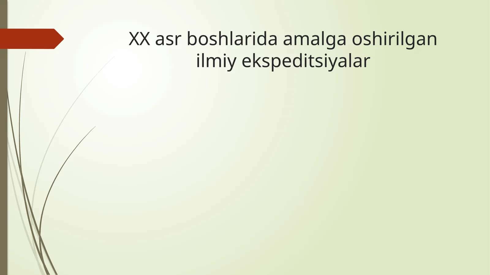 XX-asr boshlarida amalga oshirilgan ilmiy ekspeditsiyalar