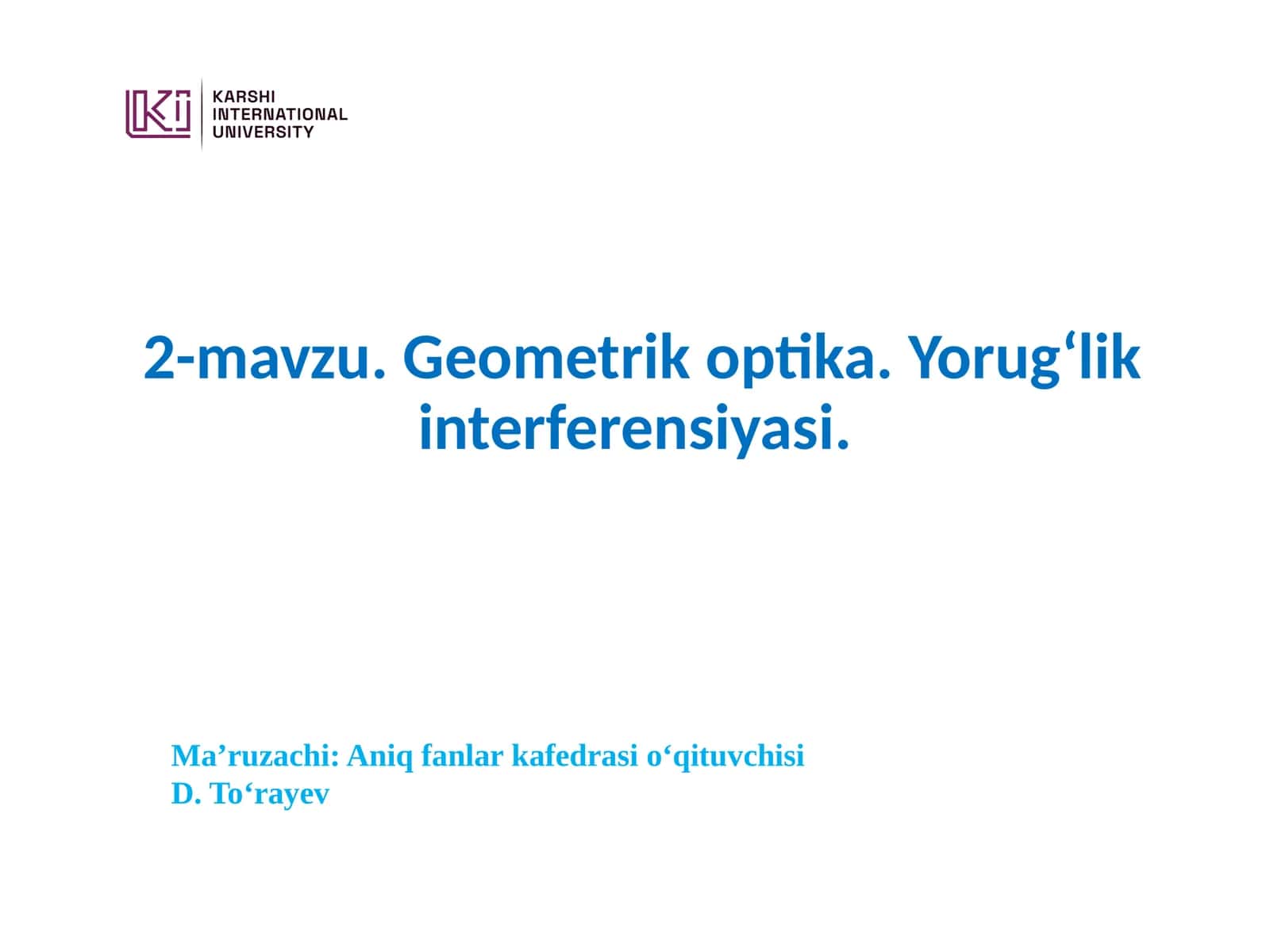 Geometrik optika