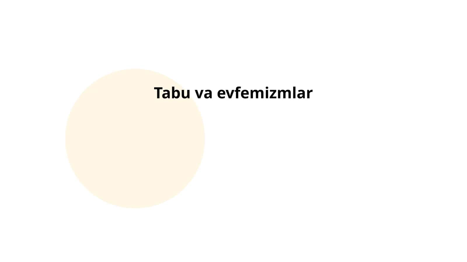 Tabu va evfemizmlar