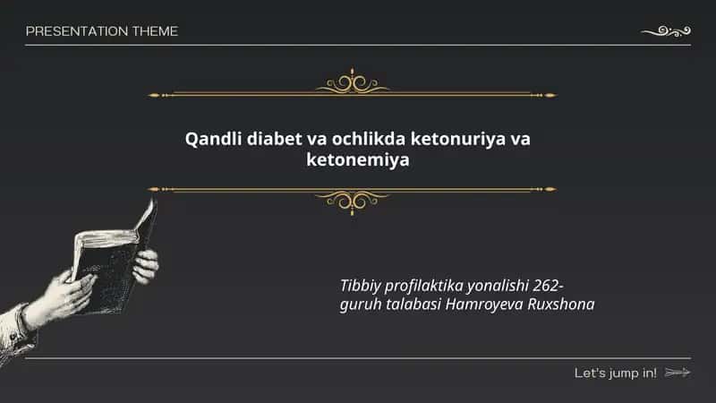 Qandli diabet va ochlikda ketonuriya va ketonemiya