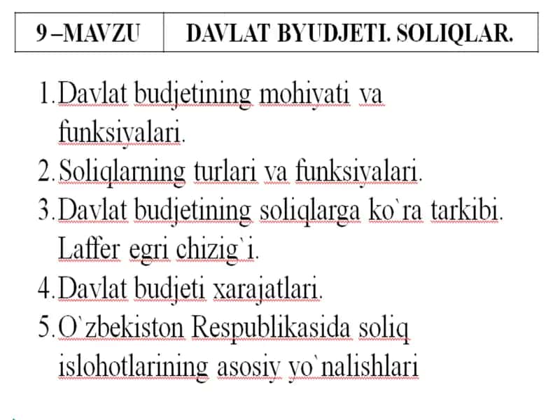 Davlatning asosiy funksiyalari