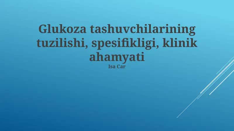 Glyukoza tashuvchilari