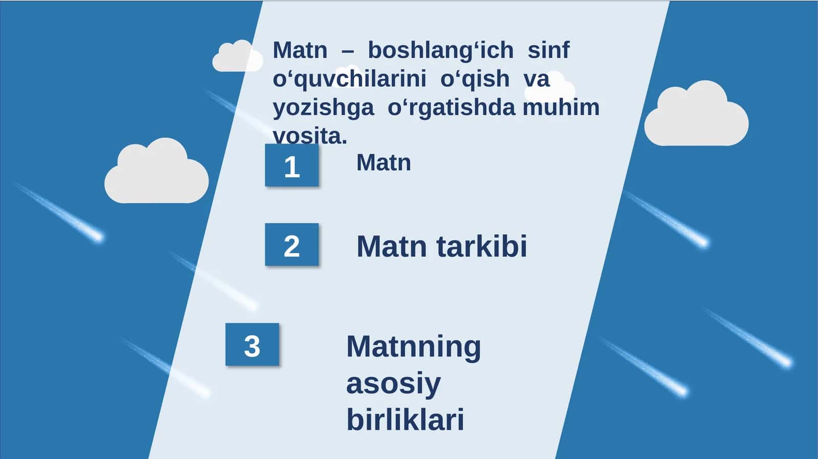 Matnning asosiy birliklari