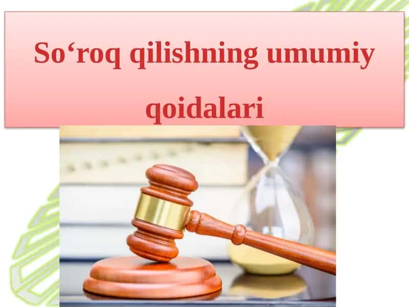 So‘roqqilishning umumiy qoidalari