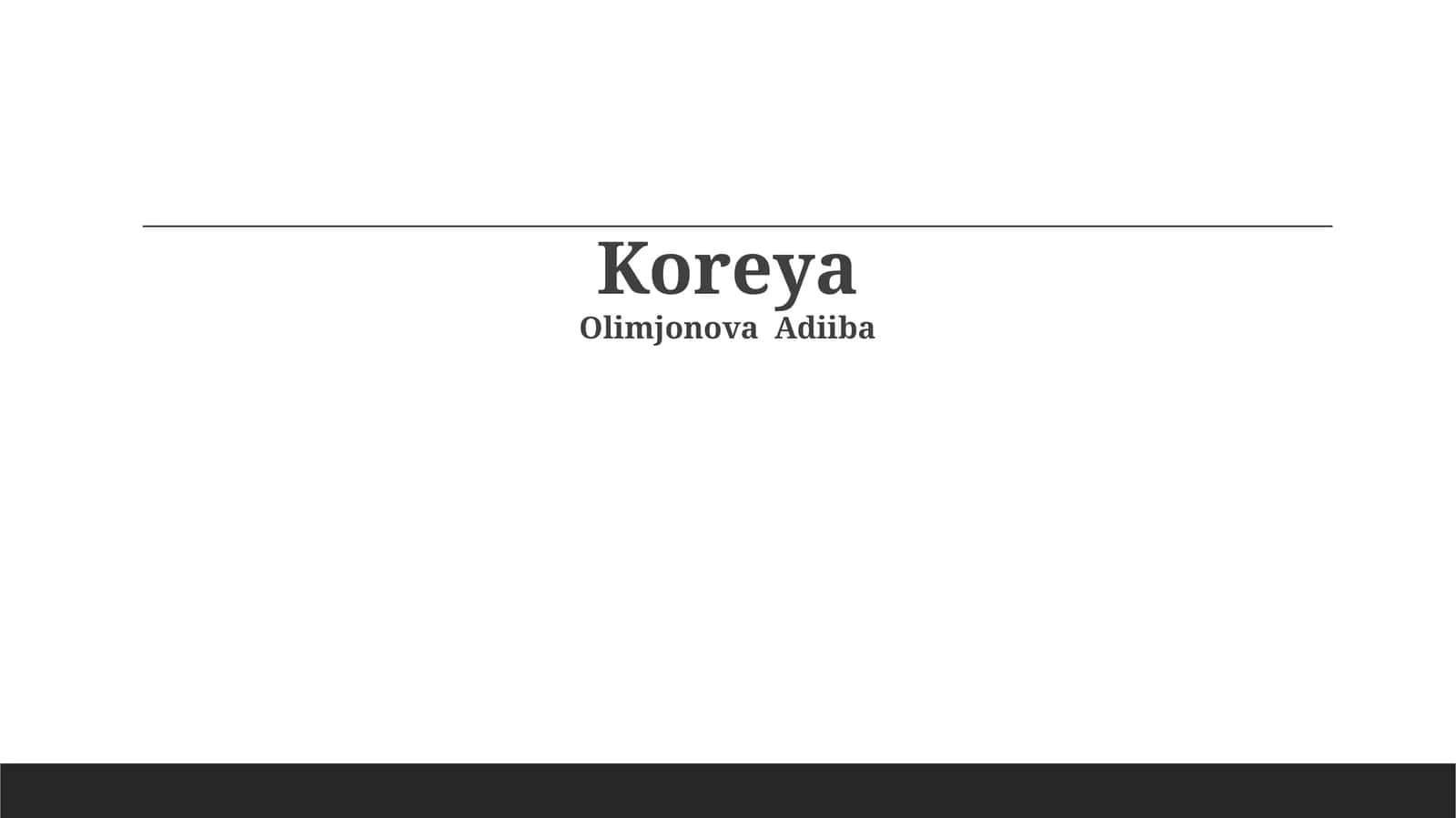 Koreya Tarixi va Madaniyati