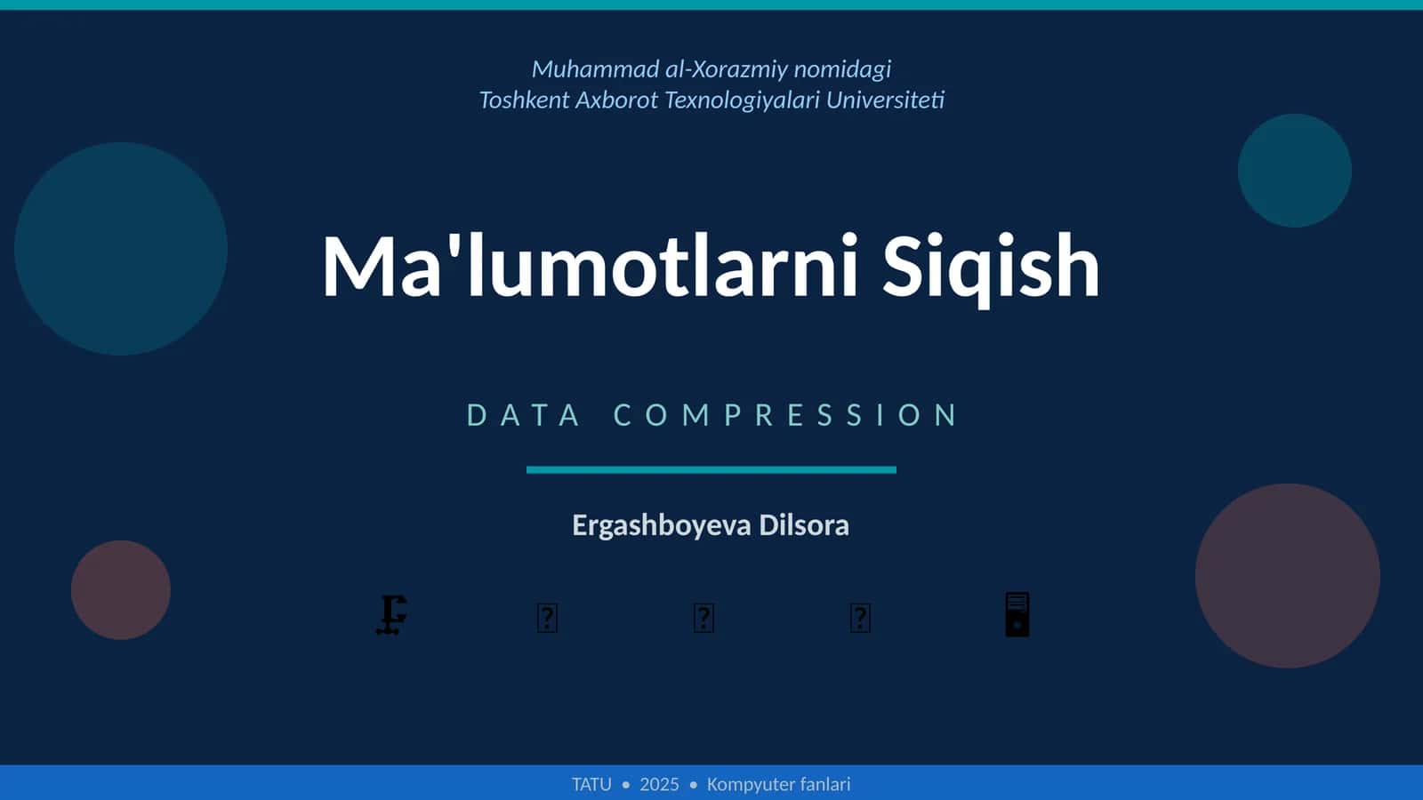 Ma'lumotlarni siqish(data compression)