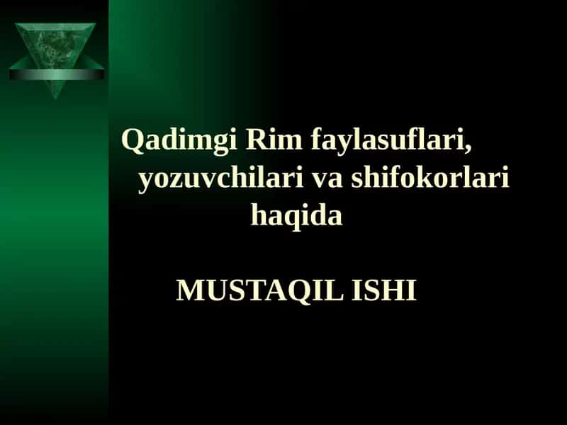 MUSTAQIL ISHI