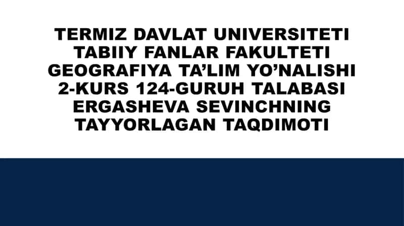 Yangi texnologiyalarga asoslangan asboblardan topografiyada foydalanish